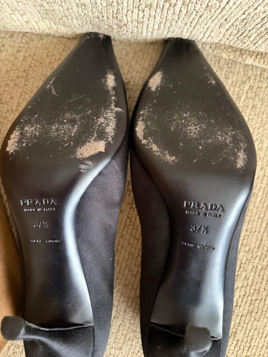 PRADA Raso Velour Nero Tabacco Formal Shoes - Picture 3 of 4